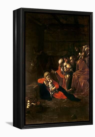 Adoration of the Shepherds-Caravaggio-Framed Premier Image Canvas