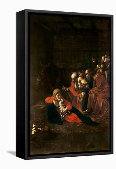 Adoration of the Shepherds-Caravaggio-Framed Premier Image Canvas