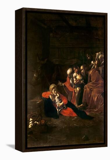 Adoration of the Shepherds-Caravaggio-Framed Premier Image Canvas