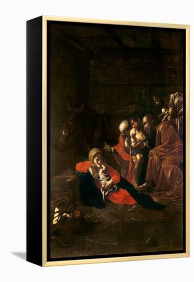 Adoration of the Shepherds-Caravaggio-Framed Premier Image Canvas