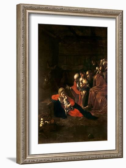 Adoration of the Shepherds-Caravaggio-Framed Giclee Print