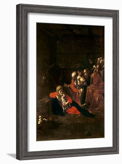 Adoration of the Shepherds-Caravaggio-Framed Giclee Print