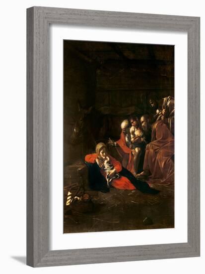 Adoration of the Shepherds-Caravaggio-Framed Giclee Print