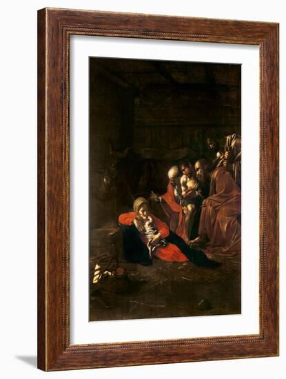 Adoration of the Shepherds-Caravaggio-Framed Giclee Print