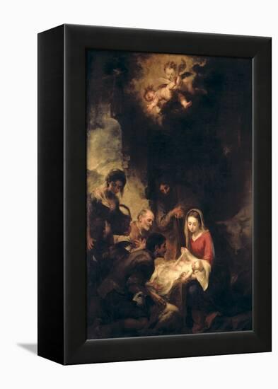 Adoration of the Shepherds-Bartolome Esteban Murillo-Framed Premier Image Canvas