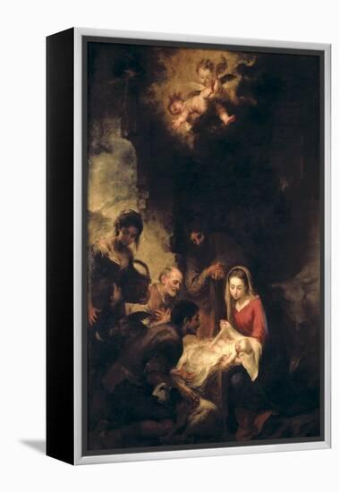 Adoration of the Shepherds-Bartolome Esteban Murillo-Framed Premier Image Canvas