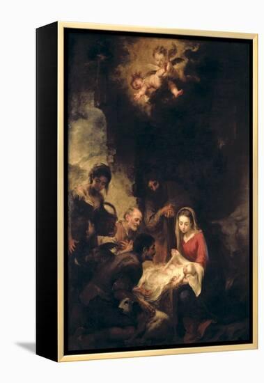 Adoration of the Shepherds-Bartolome Esteban Murillo-Framed Premier Image Canvas