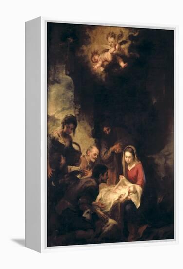 Adoration of the Shepherds-Bartolome Esteban Murillo-Framed Premier Image Canvas