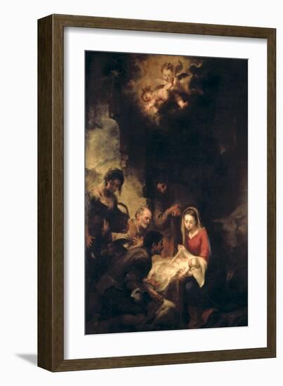 Adoration of the Shepherds-Bartolome Esteban Murillo-Framed Giclee Print