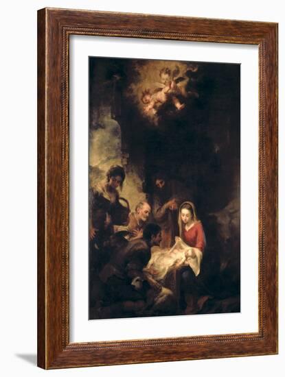 Adoration of the Shepherds-Bartolome Esteban Murillo-Framed Giclee Print