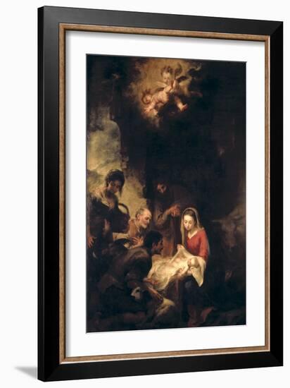 Adoration of the Shepherds-Bartolome Esteban Murillo-Framed Giclee Print