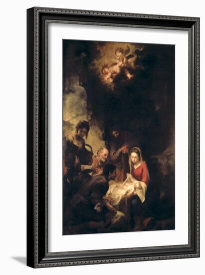 Adoration of the Shepherds-Bartolome Esteban Murillo-Framed Giclee Print