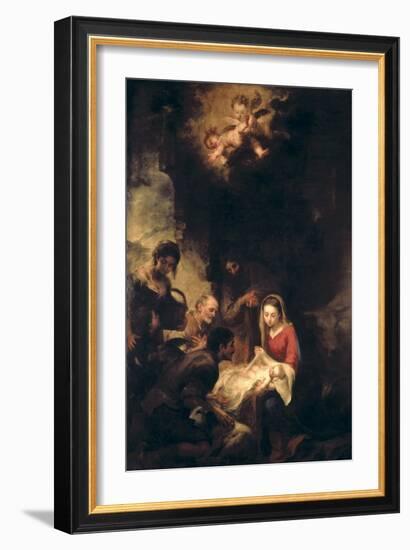 Adoration of the Shepherds-Bartolome Esteban Murillo-Framed Giclee Print