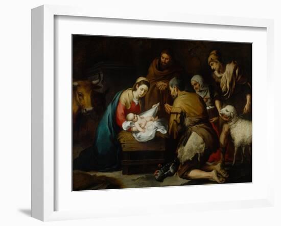 Adoration of the Shepherds-Bartolome Esteban Murillo-Framed Giclee Print