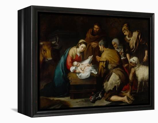 Adoration of the Shepherds-Bartolome Esteban Murillo-Framed Premier Image Canvas