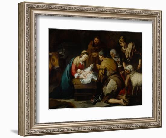 Adoration of the Shepherds-Bartolome Esteban Murillo-Framed Giclee Print