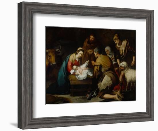 Adoration of the Shepherds-Bartolome Esteban Murillo-Framed Giclee Print