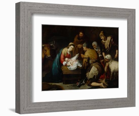 Adoration of the Shepherds-Bartolome Esteban Murillo-Framed Giclee Print