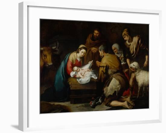 Adoration of the Shepherds-Bartolome Esteban Murillo-Framed Giclee Print