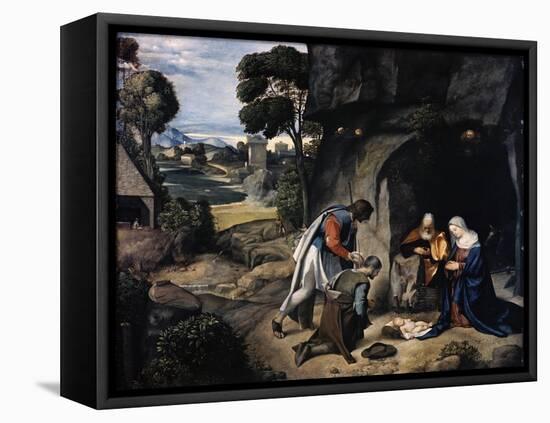 Adoration of the Shepherds-Giorgione-Framed Premier Image Canvas