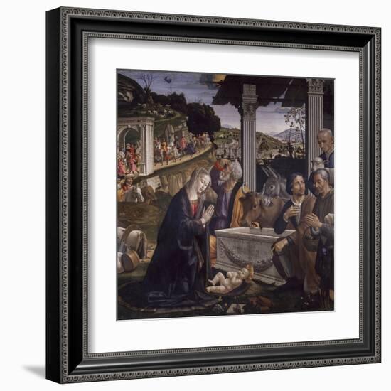 Adoration of the Shepherds-Domenico Ghirlandaio-Framed Art Print