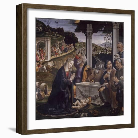Adoration of the Shepherds-Domenico Ghirlandaio-Framed Art Print