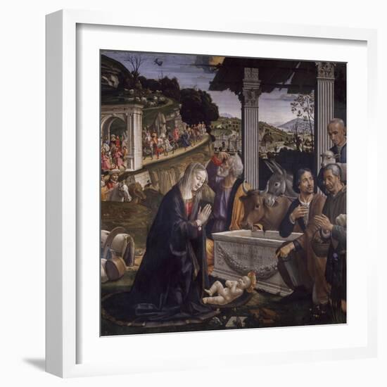 Adoration of the Shepherds-Domenico Ghirlandaio-Framed Art Print