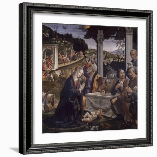 Adoration of the Shepherds-Domenico Ghirlandaio-Framed Art Print