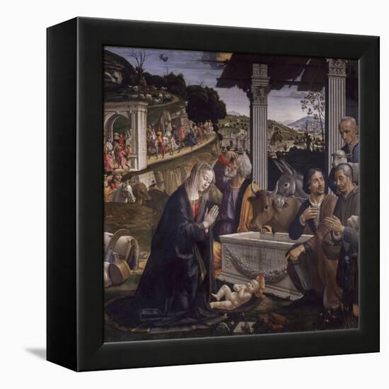 Adoration of the Shepherds-Domenico Ghirlandaio-Framed Stretched Canvas