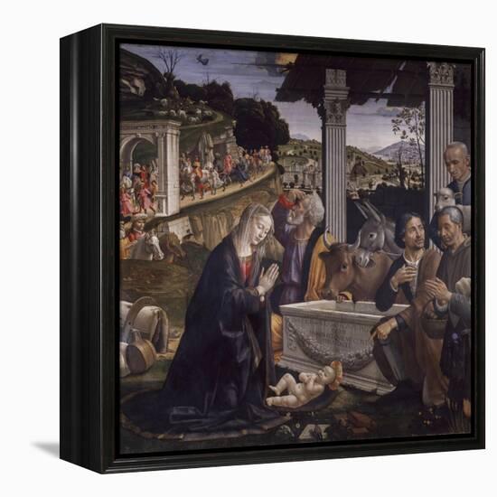 Adoration of the Shepherds-Domenico Ghirlandaio-Framed Stretched Canvas