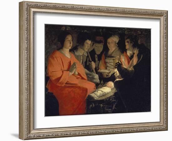 Adoration of the Shepherds-Georges de La Tour-Framed Giclee Print