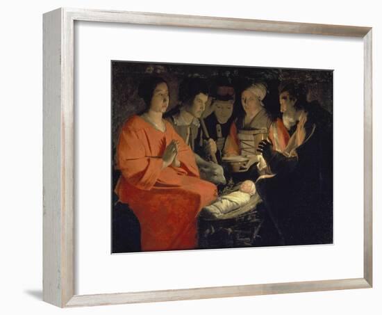 Adoration of the Shepherds-Georges de La Tour-Framed Giclee Print