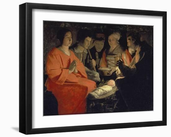 Adoration of the Shepherds-Georges de La Tour-Framed Giclee Print