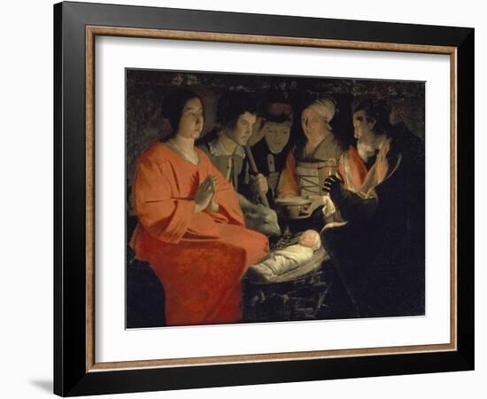 Adoration of the Shepherds-Georges de La Tour-Framed Giclee Print