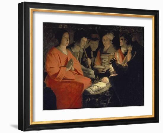 Adoration of the Shepherds-Georges de La Tour-Framed Giclee Print