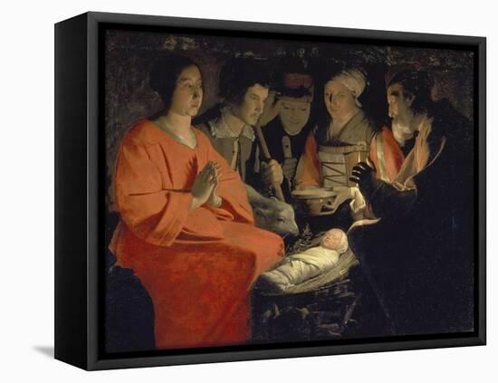 Adoration of the Shepherds-Georges de La Tour-Framed Premier Image Canvas