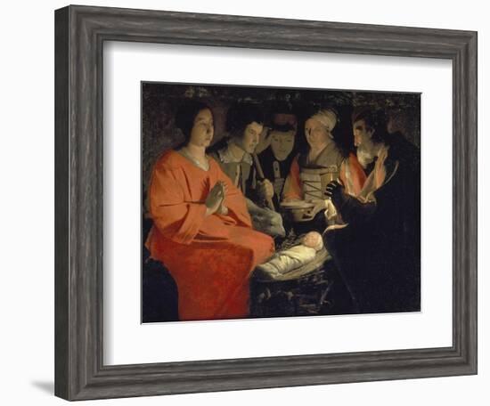 Adoration of the Shepherds-Georges de La Tour-Framed Giclee Print