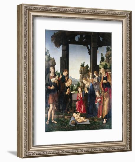 Adoration of the Shepherds-Lorenzo di Credi-Framed Giclee Print