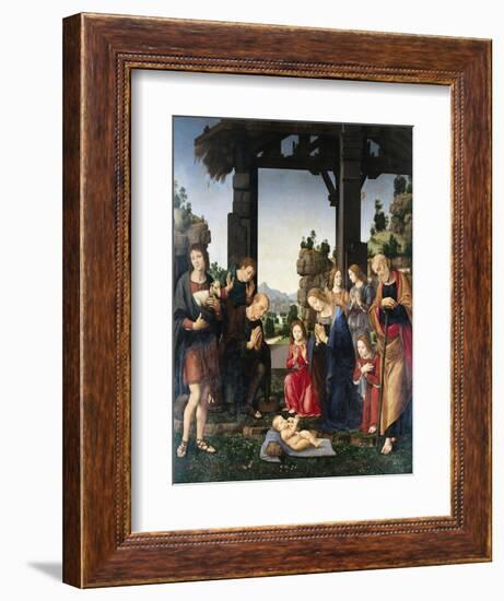 Adoration of the Shepherds-Lorenzo di Credi-Framed Giclee Print