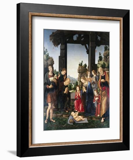 Adoration of the Shepherds-Lorenzo di Credi-Framed Giclee Print