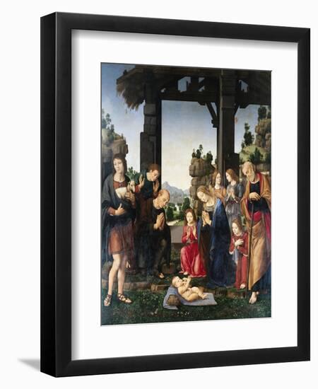 Adoration of the Shepherds-Lorenzo di Credi-Framed Giclee Print