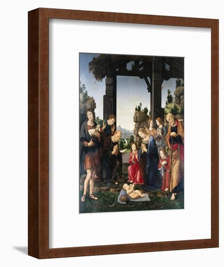 Adoration of the Shepherds-Lorenzo di Credi-Framed Giclee Print
