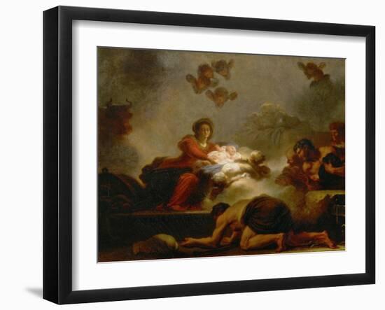 Adoration of the Shepherds-Jean-Honoré Fragonard-Framed Giclee Print