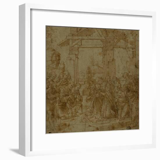 Adoration of the Shepherds-Lorenzo di Credi-Framed Giclee Print