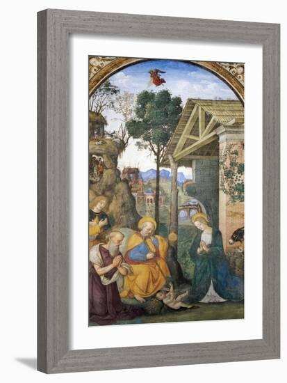 Adoration of the Shepherds-Bernardino di Betto Pinturicchio-Framed Giclee Print