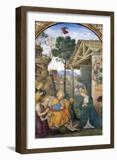 Adoration of the Shepherds-Bernardino di Betto Pinturicchio-Framed Giclee Print