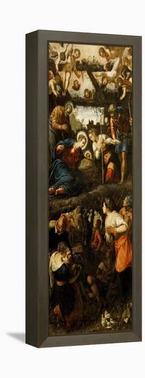 Adoration of the Shepherds-Jacopo Robusti Tintoretto-Framed Premier Image Canvas