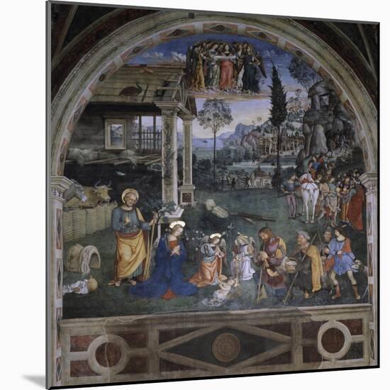 Adoration of the Shepherds-Bernardino di Betto Pinturicchio-Mounted Giclee Print