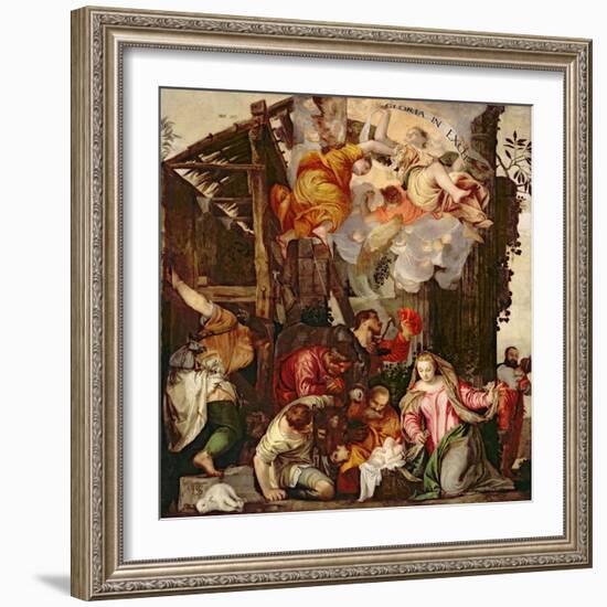 Adoration of the Shepherds-Paolo Veronese-Framed Giclee Print