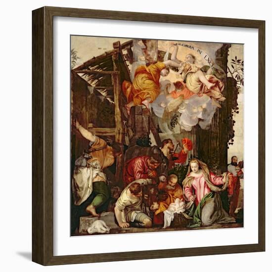 Adoration of the Shepherds-Paolo Veronese-Framed Giclee Print